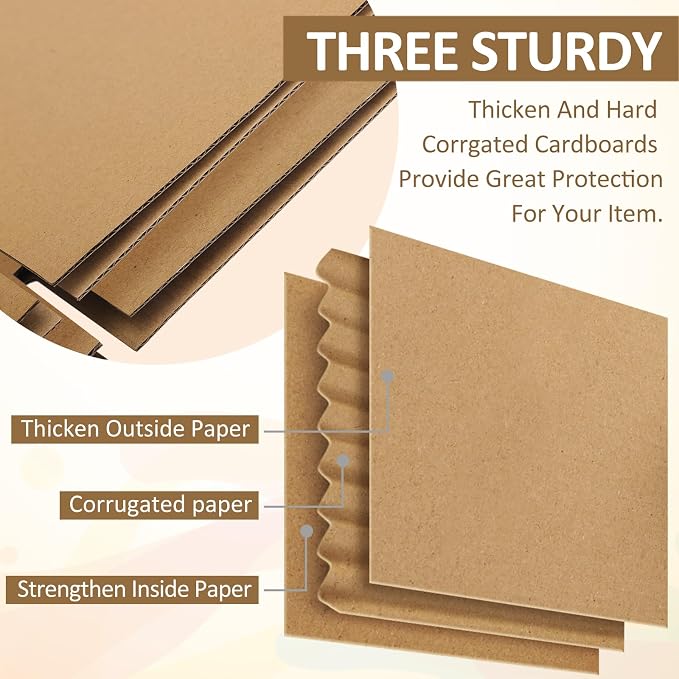 Eupako 8x6x4-Small-Shipping-Boxes-30-Pack-Brown-Corrugated-Box-Mailers, Cardboard Boxes for Packaging Small Business, Mailing