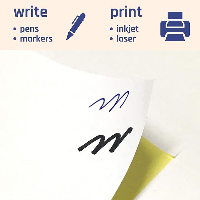 1" Round Matte White Sticker Label, Laser/Inkjet Printing - Letter Size, 200 Sheets