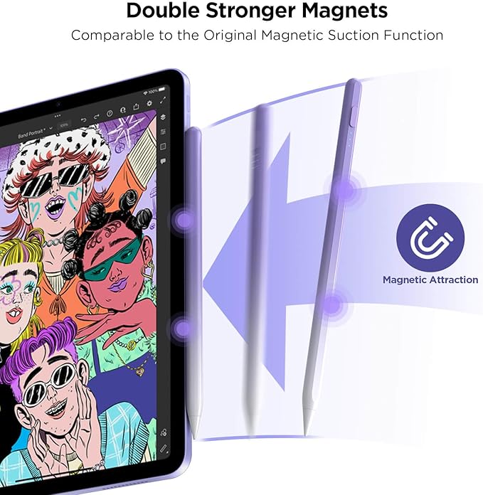DEGGE Stylus Pen for iPad 2018-2025, 15Mins Fast Charge for Apple Pencil, Palm Rejection, Compatible with iPad A16 11/10/9/8/7/6, iPad Pro M5/M4/12.9"/11", iPad mini 7/6/5, iPad Air M3/M2/5/4/3