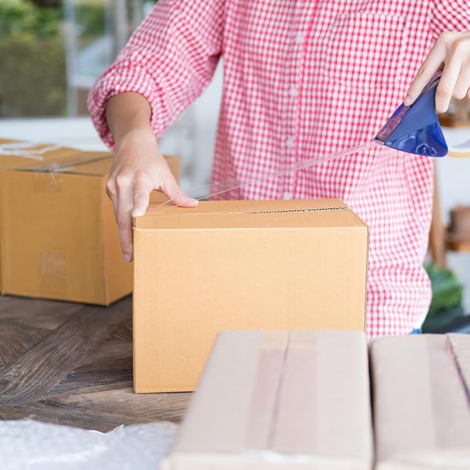CRUGLA 7x7x7 Shipping Boxes for Small Business, 25 Packs Corrugated Cardboard Boxes for Shipping Packing Mailing