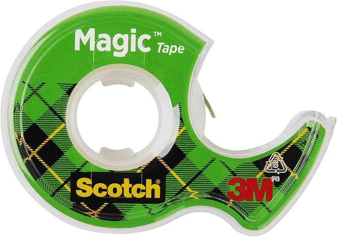 Scotch Magic Tape, Invisible, Home Office Supplies and Back to School Supplies for College and Classrooms, 4 Rolls with 4 Dispensers