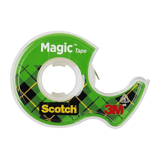 Scotch Magic Tape, 1 Roll, Numerous Applications, Invisible, Engineered for Repairing, 1/2 x 800 Inches, Dispensered (119)