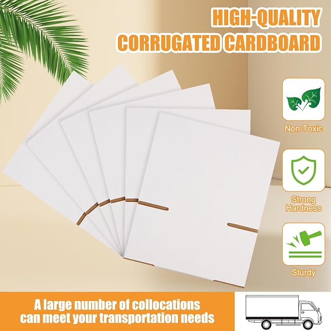 Yeaqee 72 Pcs 8x6x6 Inch Shipping Boxes Corrugated Cardboard Small Shipping Boxes for Packaging Mailing Packing Moving Small Business Storage Crafts Gifts (White)