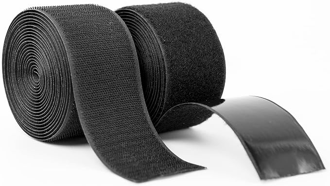 Art3d 4ft x 2 in. Hook and Loop Rolls Sticky Back, Heavy Duty | Double-Sided, Adhesive Strip, Nylon, Picture Hanging Strips Fastener for Mounting Hanging, Glass, Tile, Metal, Home, Office