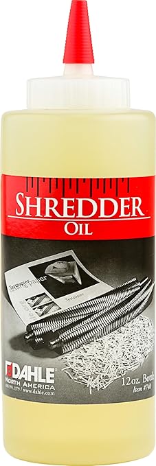 Dahle Shredder Oil Reduces Friction and Optimizes Performance in Paper Shredders, For Use In All Shredders, 6 - 12 oz. Bottles