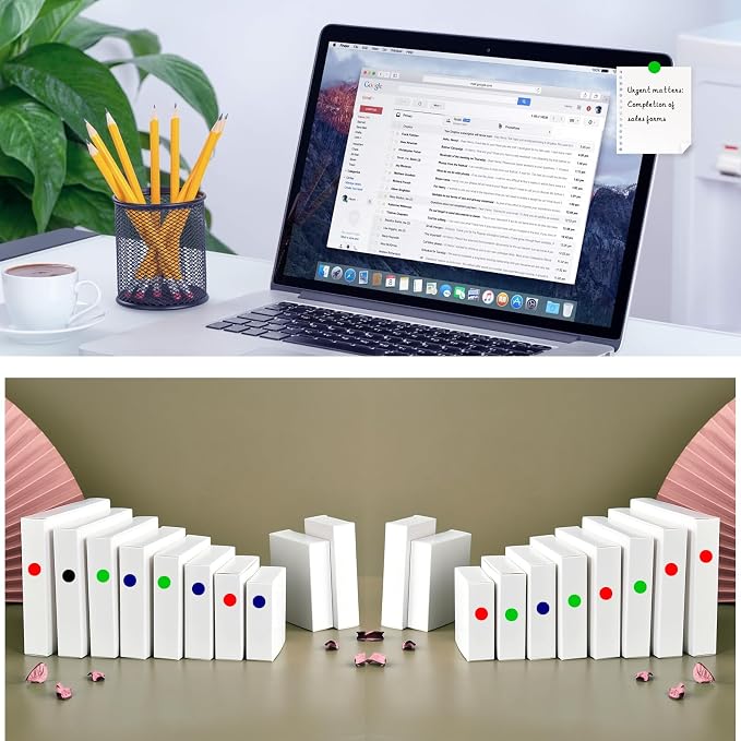 1000 Pcs Green Round Stickers 1/2 Inch Color Circle Dot Stickers Small Code Labels for Office Shop Yard Sale Home Classroom Marking (Green)