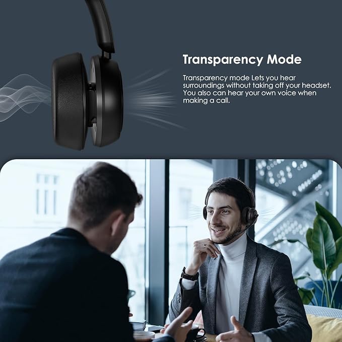 Angteela Wireless Bluetooth 5.4 Headset with Microphone, Wireless Headphones for Cell Phones/Computer/Laptop