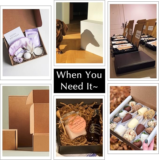 7x5x2 Black Cardboard Boxes - 30 Pack Small Shipping Boxes for Small Business Mailing, Corrugated Packaging