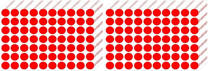 3500 Dot Stickers, 3/4 inch Red Coding Labels - Circle, Price, Dot Stickers for Office, Classroom, Students (Pack of 2)