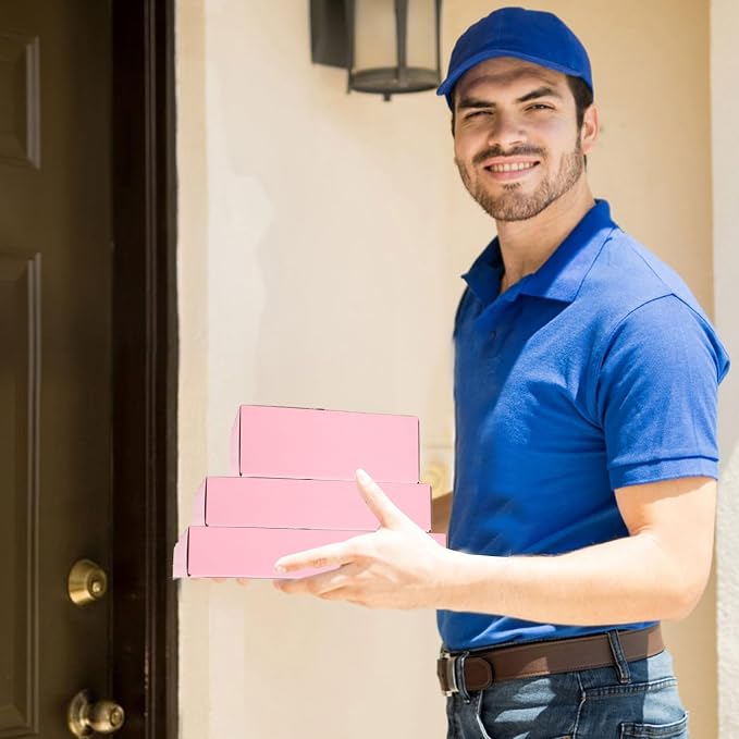 9x6x4 Pink Shipping Boxes Medium, 30 Pack Corrugated Cardboard Mailer Boxes for Packaging Small Business Mailing Gift