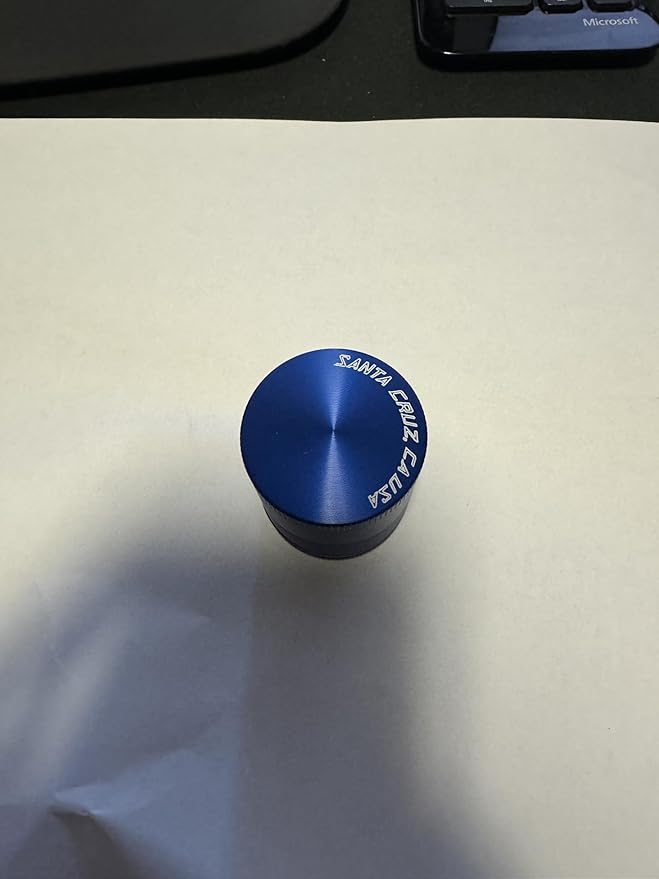 Santa Cruz Shredder Metal Spice Grinder Knurled Top for Stronger Grip 3 Piece Small 1.7" (Blue)