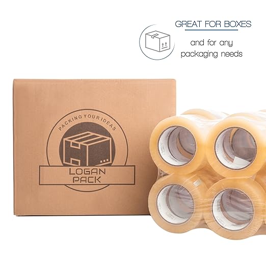 Clear Packing Tape, 36 Rolls Heavy Duty Packaging Tape for Shipping Packaging Moving Sealing, Thicker Clear Packing Tape, 1.88 inches Wide, 164 Yards Per Roll, 5904 Total Yards