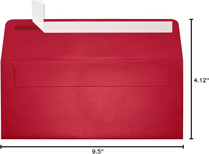 LUXPaper #10 Business Envelopes | Peel & Press | 4 1/8" x 9 1/2" | Jupiter Metallic | 80lb. Text | 50 Qty