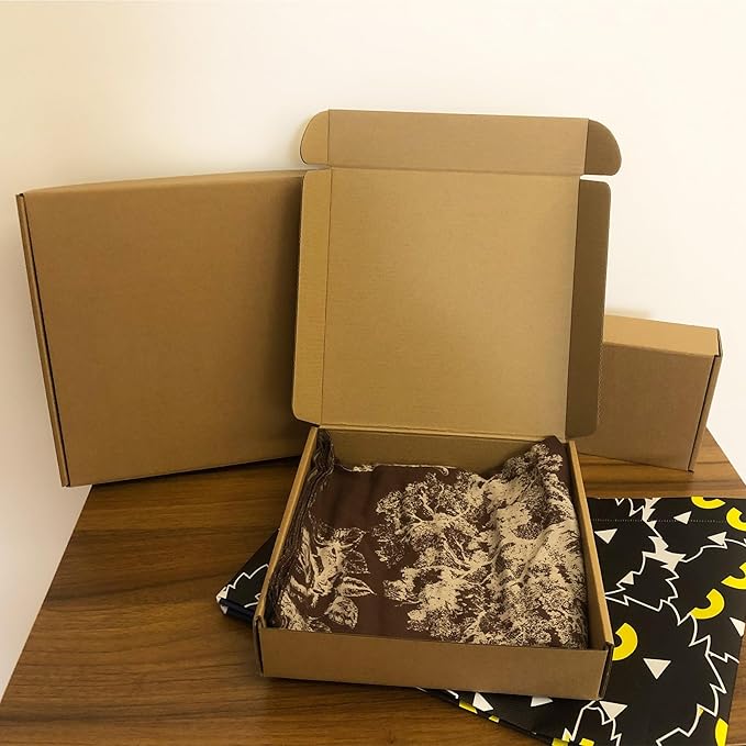9x9x2 Inches Shipping Boxes Set of 25, Brown Corrugated Mailing Cardboard Box Literature Mailer for Packing Small Business Moving and Storage,E-Commerce Packaging (9"×9“×2”)