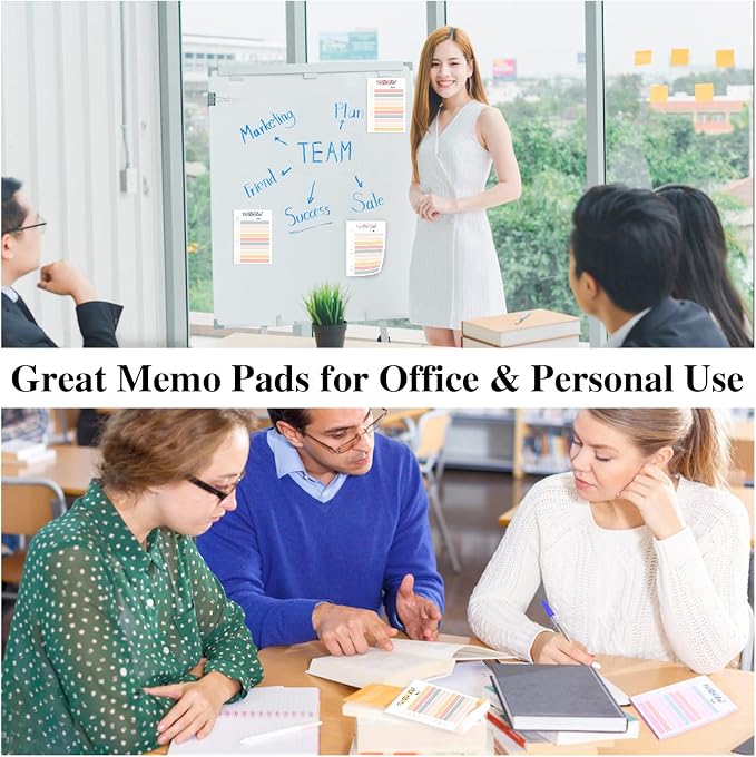 4 Pack to Do List Notepad, 4x6 Daily to Do List Sticky Notes | 200 sheets, Pastel colors, Memo pad, Smooth writing paper, for office, school, home and planners