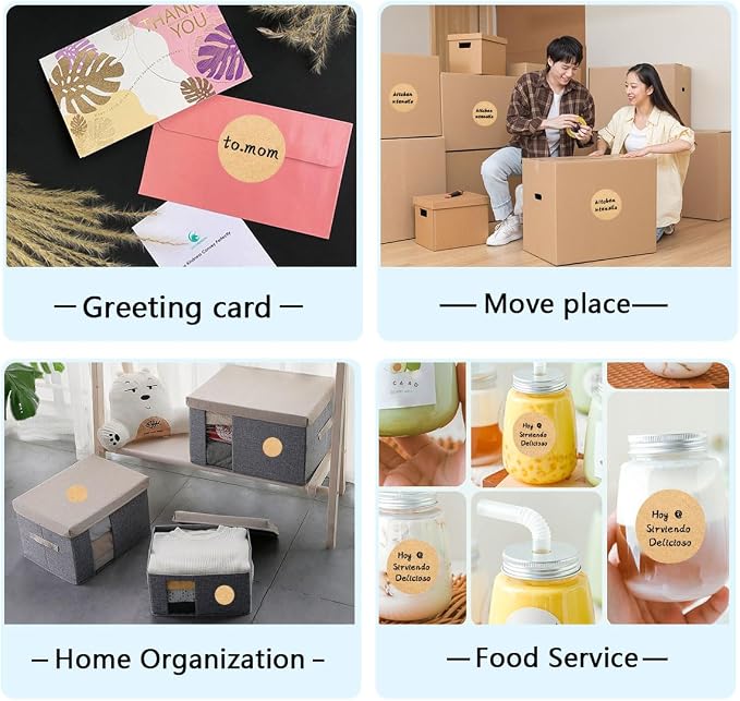 PARLAIM 2”Color Coding Labels Stickers,500PCS Round Adhesive Circle Dot Stickers for Inventory Kraft