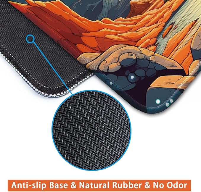 Space Themed Design, Vibrant Color for Gaming Cloth Mouse Pad Laptop Mouse Pad, 26x21cm