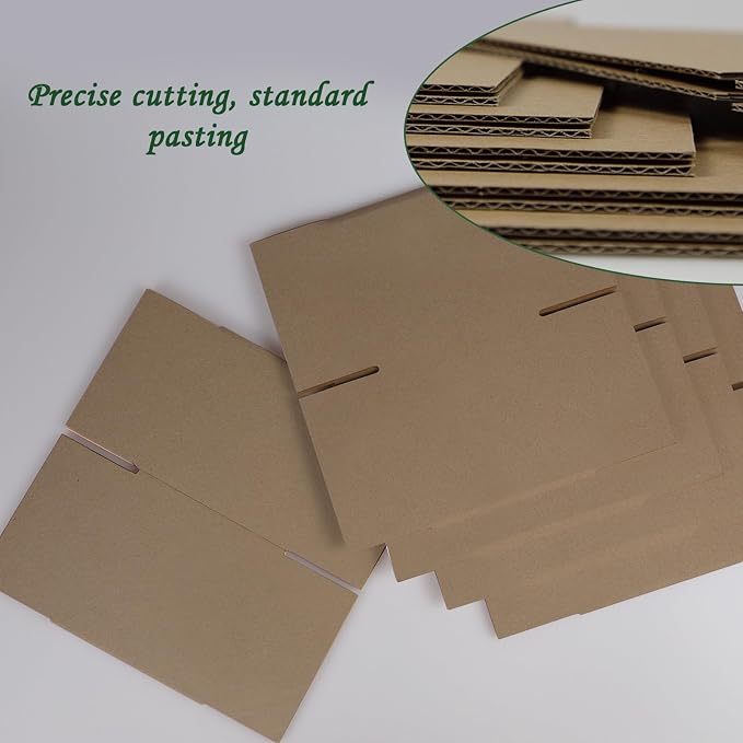 4x4x4 Inches Shipping Boxes Set of 40, Brown Corrugated Cardboard Box Literature Mailer for Packing Small Business