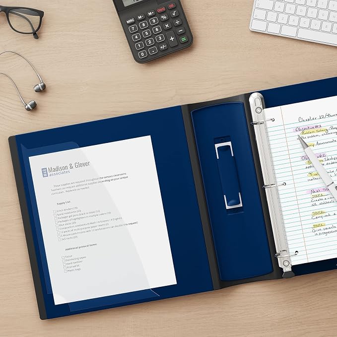 Staples Better Binder 4-Inch D-Ring View Binder, Reinforced Spine, Holds Up to 800 Sheets, Blue, for Office & Archiving