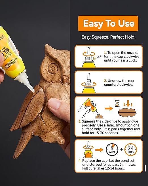 Super Glue Gel Precision Control, 5g【Dual Molecular Interlock】 Clear Super Strong CA Glue for Shoe Plastic Ceramic Metal Glass Etc, No-Run Cyanoacrylate Adhesive Instant Glue, Quick Dry