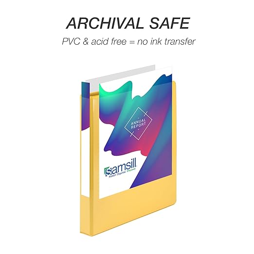 Samsill 1 Inch 3 Ring Binders, Economy Round Ring, Clear View Cover, 200 Sheet Capacity - for School, Home, Office - Yellow, 12 Pack