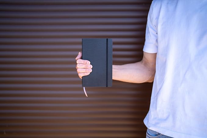 Moleskine Classic Notebook, Large, Squared, Black, Hard Cover (5 x 8.25) | Large 5" x 8.25" notebook with 240 grid pages for diagrams, notes, planning, graphing, and technical work.