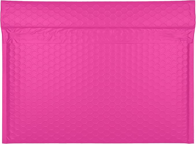 Pink Side-Loading Bubble Mailers 13 x 10 Inches,Self-Seal Padded Mailing Envelopes, Pack of 27