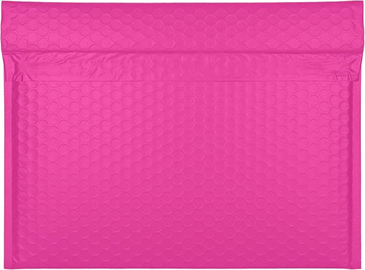 Pink Side-Loading Bubble Mailers 13 x 10 Inches,Self-Seal Padded Mailing Envelopes, Pack of 27