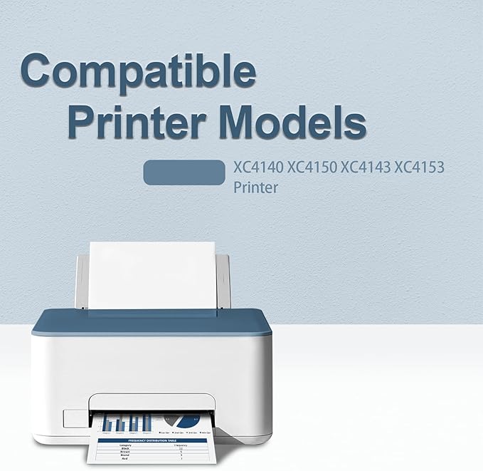 Compatible with Lexmark XC4140 Toner Cartridges High Yield XC4150 Toner with Chip for XC4140 XC4150 XC4143 XC4153 Printers (4 Packs,Black Cyan Magenta Yellow,24B6717 24B6718 24B6719 24B6720)