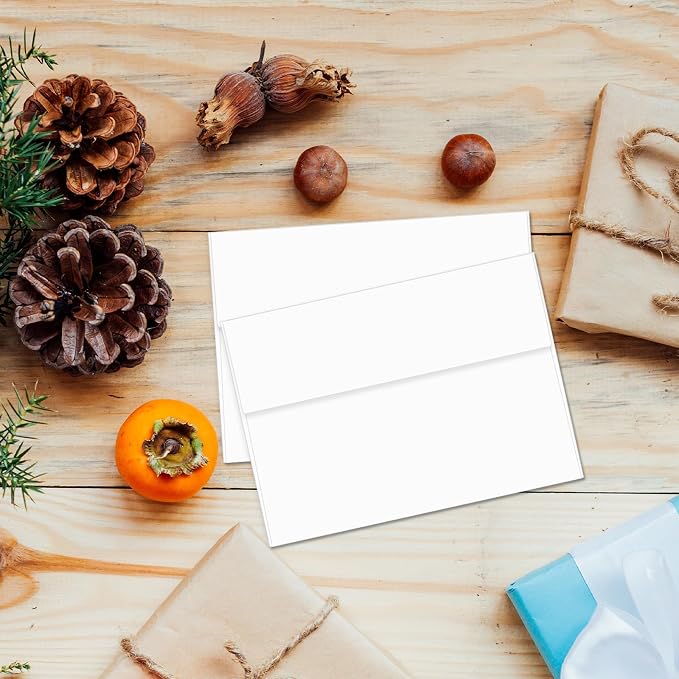 100 Packs 5x7 Envelopes, A7 Envelopes for Invitations | Self seal, Ideal for weddings/graduations/baby showers/ birthdays, 120g thick paper 5.28x7.13.