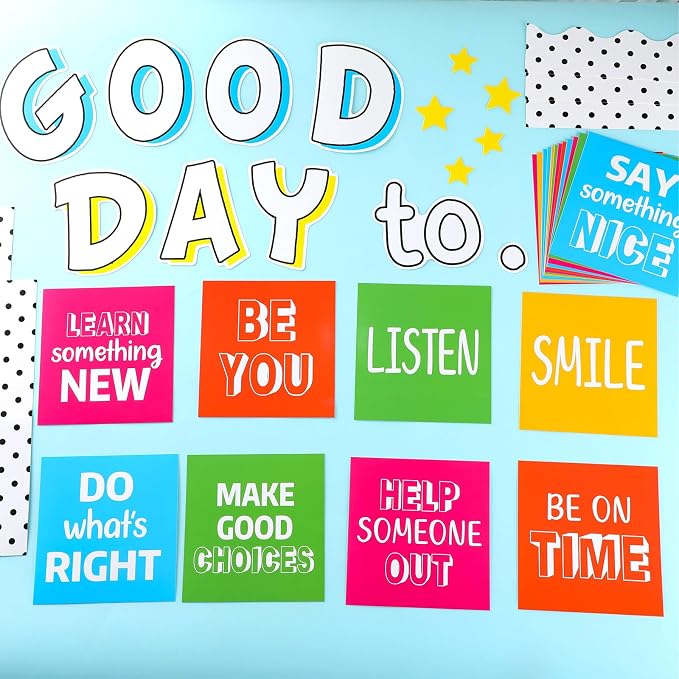 Inspirational Bulletin Board Set Motivational Back to School Classroom Decorations Today Is A Good Day Quotes Bulletin Board Positive Cutout for Teacher Student Classroom School Office Wall Decoration