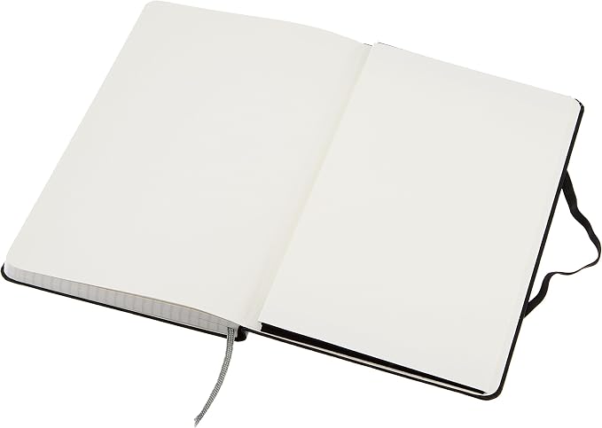Amazon Basics Classic Grid Notebook for Writing and Note Taking, Hardcover, Graph Ruled, 240 Pages, 5" x 8.25", Black (Pack of 2)