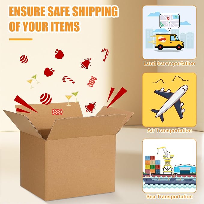 Yeaqee 72 Pcs 8x6x6 Inch Shipping Boxes Corrugated Cardboard Small Shipping Boxes for Packaging Mailing Packing Moving Small Business Storage Crafts Gifts (Kraft Color)