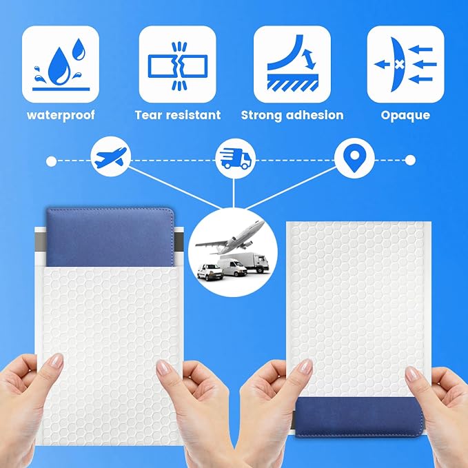 52 Pack Bubble Mailers 6x10inch Padded Envelopes Thin Mailing Envelopes Waterproof Bubble Opaque Padded Mailers Self Seal Adhesive Shipping Bags for Mailing Jewelry Makeup Small Business
