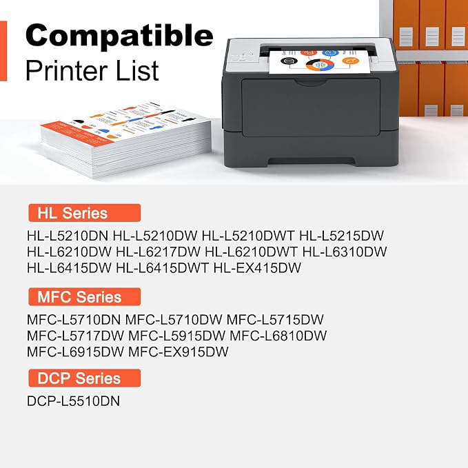 TN920XL 920XL Toner Compatible for Brother Printer HL-L6210DW Black 4 Pack | for Printer HL-L6210DW MFC-L5915DW HL-L5210DW MFC-L5710DW HL-L5210DN L5210DWT L6310DW L6210DWT MFC-L6810DW, Yield 6000 Pages