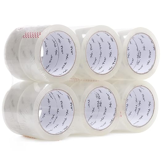 Mr. Pen- Packing Tape,12 Pack, 2" Wide, 60 Yards, Clear Moving Tape Refills for Boxes