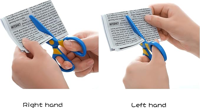 3-Pack Toddler Safety Scissors Kit - Child-Safe Preschool Training Scissors & 60 Sheets Craft Paper | Ergonomic Blunt Tips, Early Childhood Development Tools for Kids 2-5 Years