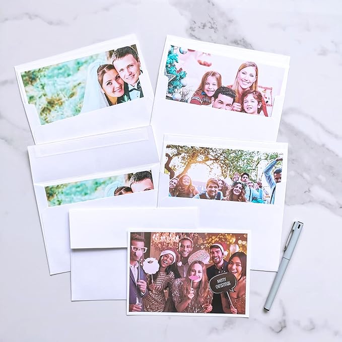 Winlyn 1000 Pcs White A7 Invitation Envelopes 5 1/4 x 7 1/4 Square Flap Envelopes Self Seal 95lb for Wedding Shower Birthday Bussiness Mailing Invitation Announcement 5 x 7 Greeting Cards Photos