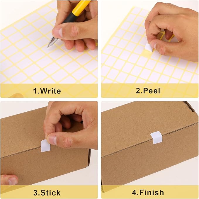 Sliverdew White Labels Stickers, 3300 Pack Small 0.5" x 0.75", Removable Blank Labels for School, Office, Kitchen, 110 Labels per Sheet, Paper, Rectangular, 3300pcs