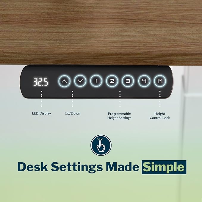 Vari ComfortEdge 80x60 L-Shape Electric Standing Desk – Height Adjustable Sit-Stand VariDesk for Corner Office with Reversible Left/Right Design + Walnut/White Legs (Ships in 3 Boxes)