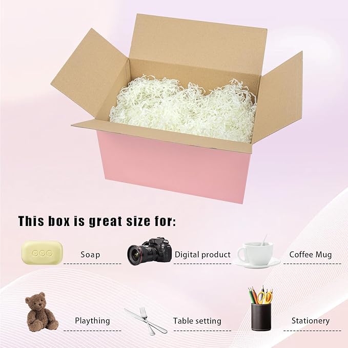 Pink Shipping Boxes 10x7x6 Inches, 30 Pack Mailer Boxes for Small Business, Corrugated Cardboard Boxes for Packaging, Shipping, Mailing