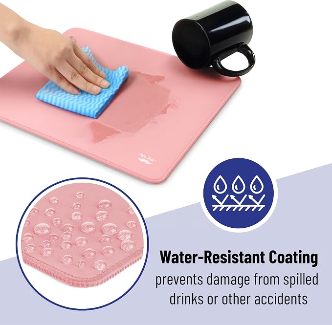 Mr. Pen- Mouse Pad with Anti-Fray Stitched Edges, 12.5"x 10.5", 2 Pack | Pink, Computer & Gaming Mouse Mat for Laptop, Office & Home, Anti-Slip Rubber Base, Spill-Resistant Surface