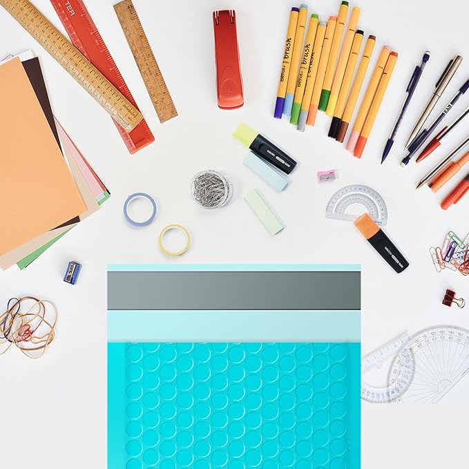 4x8 Inch Teal Bubble Mailers 40 Pack Self-Seal Poly Padded Envelopes Suitable for Small Businesses to Package and Mail Jewelry Cosmetics, Electronic Products, Cards (Teal, 4 * 8-40)