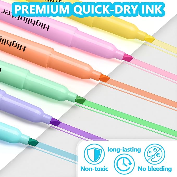 YEGEER Highlighters Bulk, Chisel Tip Dry-Quickly Highlighter Markers, 150 Count-6 Assorted Colors Highlighters Bulk Pack for Adult Kids, Office Classroom Must Have, School Supplies for Teachers (150)