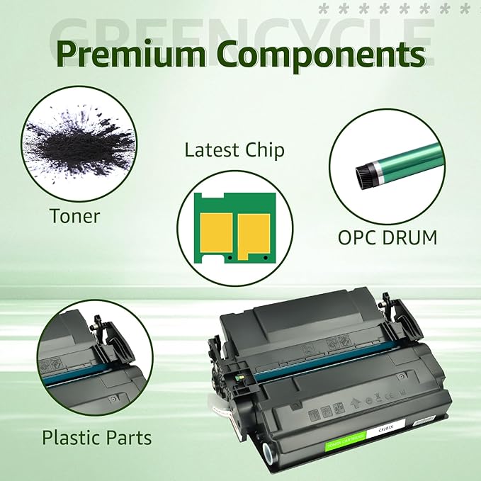 greencycle CF287X 87X Compatible Black Toner Cartridge Replacement for HP 87X 87A CF287X CF287A for HP LaserJet Enterprise M506 M506dn M506n Pro M501 M501dn M506 M506x M527 M527dn Printer Ink 2-Pack