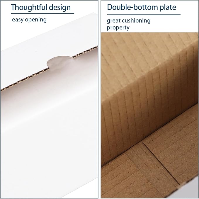 ZBEIVAN 4.6x2.2x2.2 White Shipping Boxes Set of 100, Corrugated Cardboard Mailer Boxes for Packaging Small Business Mailing Gifts