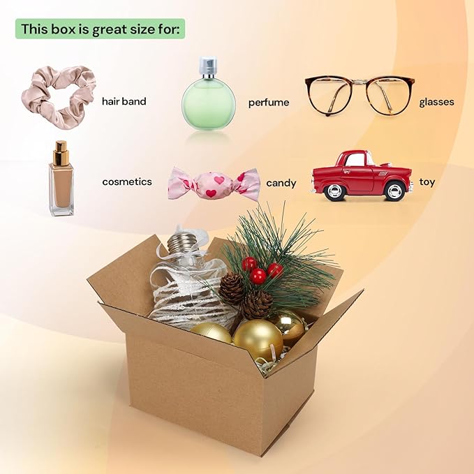 ZBEIVAN Shipping Boxes Mailers 5x4x3 inches Corrugated Cardboard Small Packing Kraft Moving Mailing Box, Pack of 40