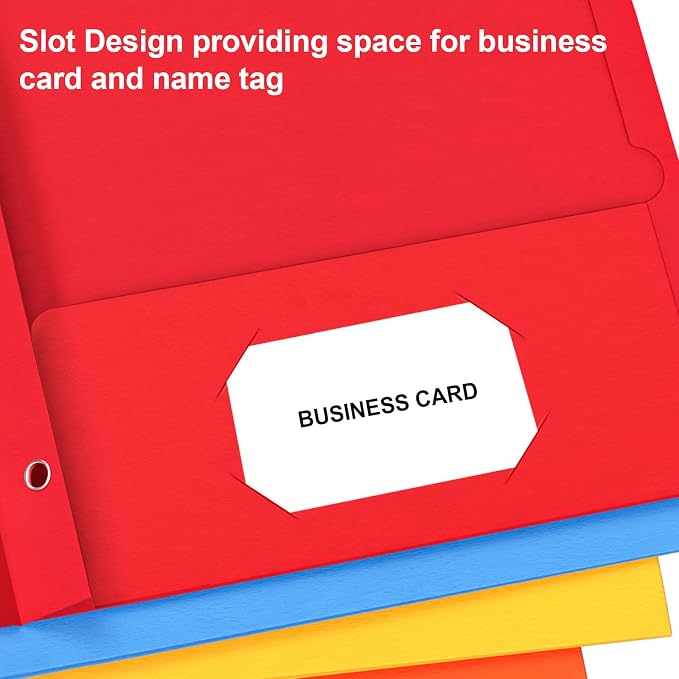 2 Pocket Folders with Prongs, 20 Pack Paper Folders with Pockets & 3 Prongs | Assorted 5 Colors, Fit Letter Size Paper, for Organizing Files in School, Office, Business