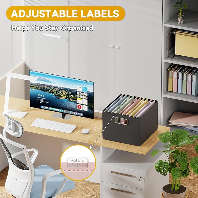 Plastic Hanging File Folders Legal Size,Heavy Duty 1" Expandable Filing Cabniet Folder with Tabs,12 Pack Sturdy Hang Folder for File Frame/File Box,Pastel Color Hanging File Organizer