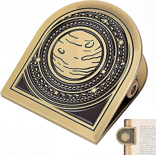 CRASPIRE Planet Star Journal Metal Clip Vintage Travelers Notebook Book Bill Binder Clips Holder Alloy Antique Bronze Decorative Travelers for TN Travelers Art Reading Decoration Accessories